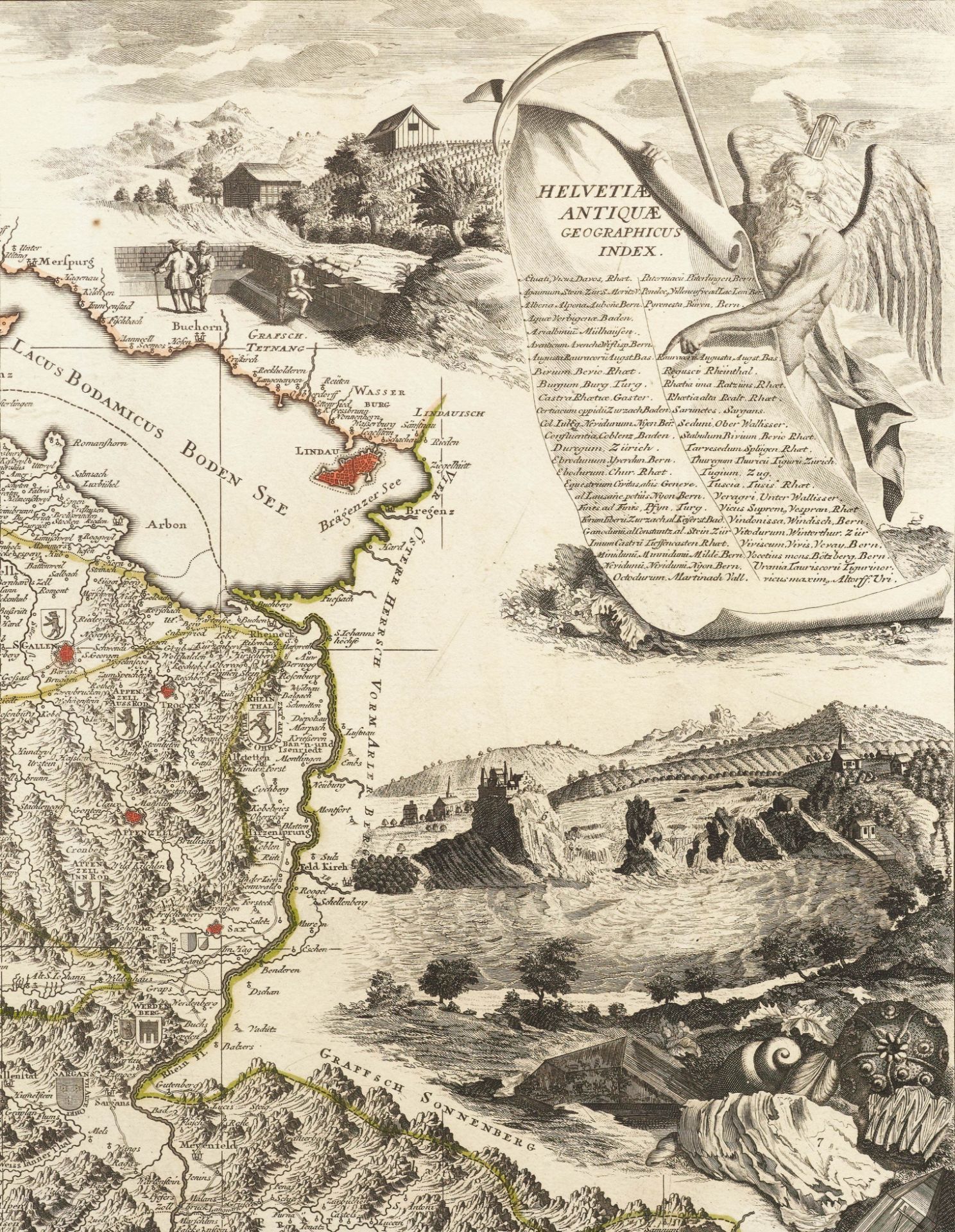 SCHWEIZ - KARTE.-Peter SCHENK nach Johann Jakob SCHEUCHZER (1672 Zürich 1733)Nova Helvetiae tabula - Image 4 of 5