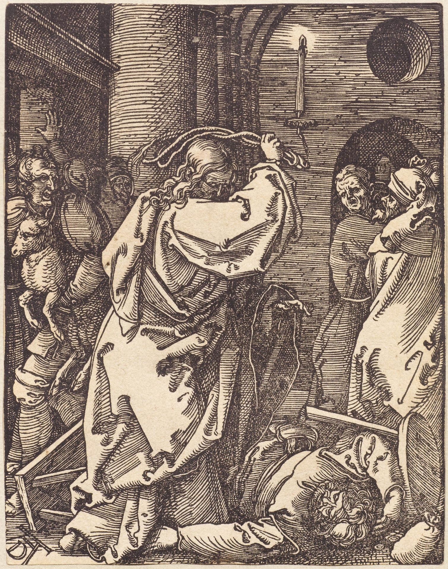 ALBRECHT DÜRER(1471 Nürnberg 1528)Vertreibung der Händler. Um 1508/09. Blatt 7 der Folge: Kleine