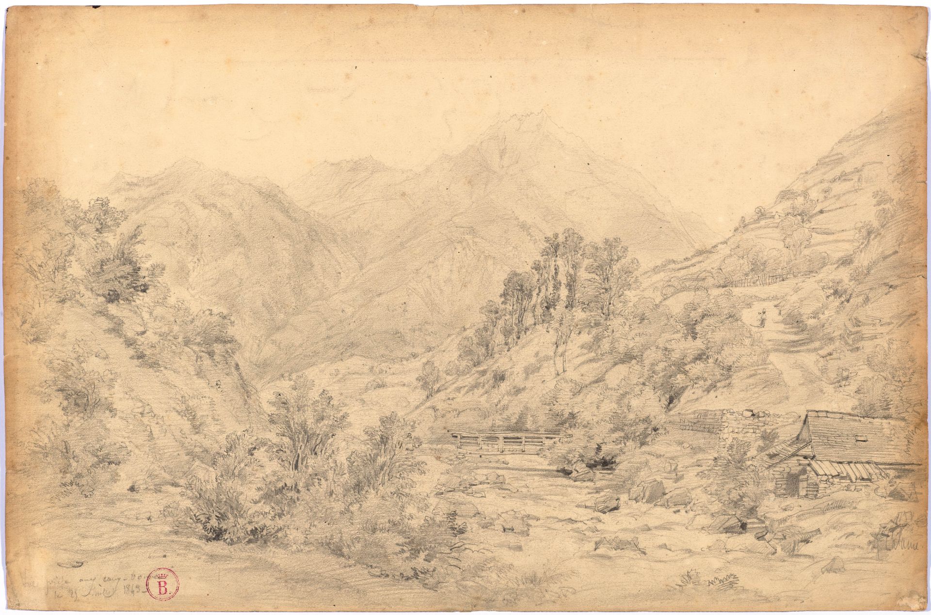 ALEXANDRE CALAME(Vevey 1810 - 1864 Menton)1. Alby-sur-Chéran pres Annecy (Haute-Savoie), 1835; 2. - Image 2 of 2