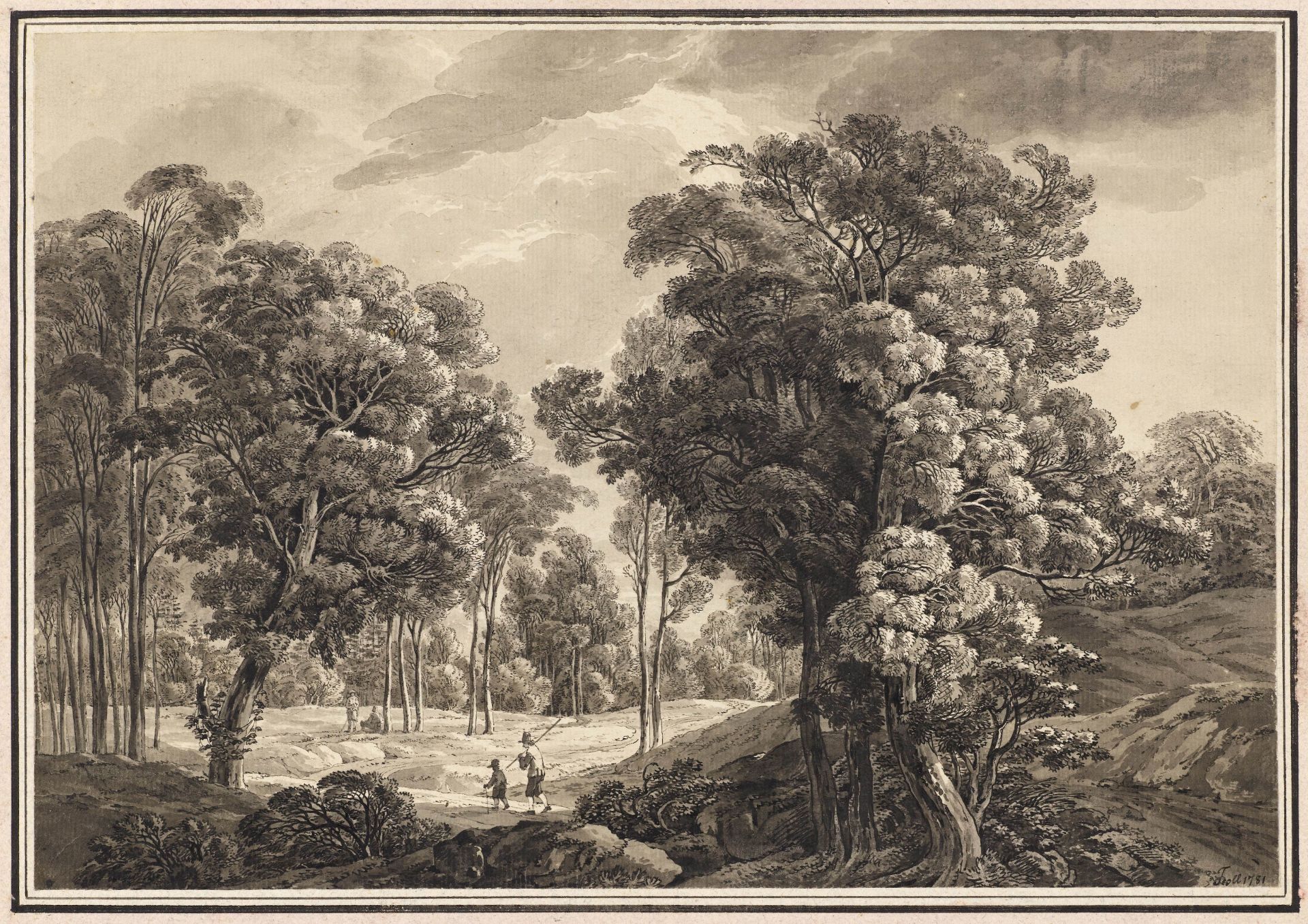 JOHANN HEINRICH TROLL(1756 Winterthur 1824)1. Der Plauenschen Grund bei Dresden; 2. Waldlandschaft - Image 3 of 3