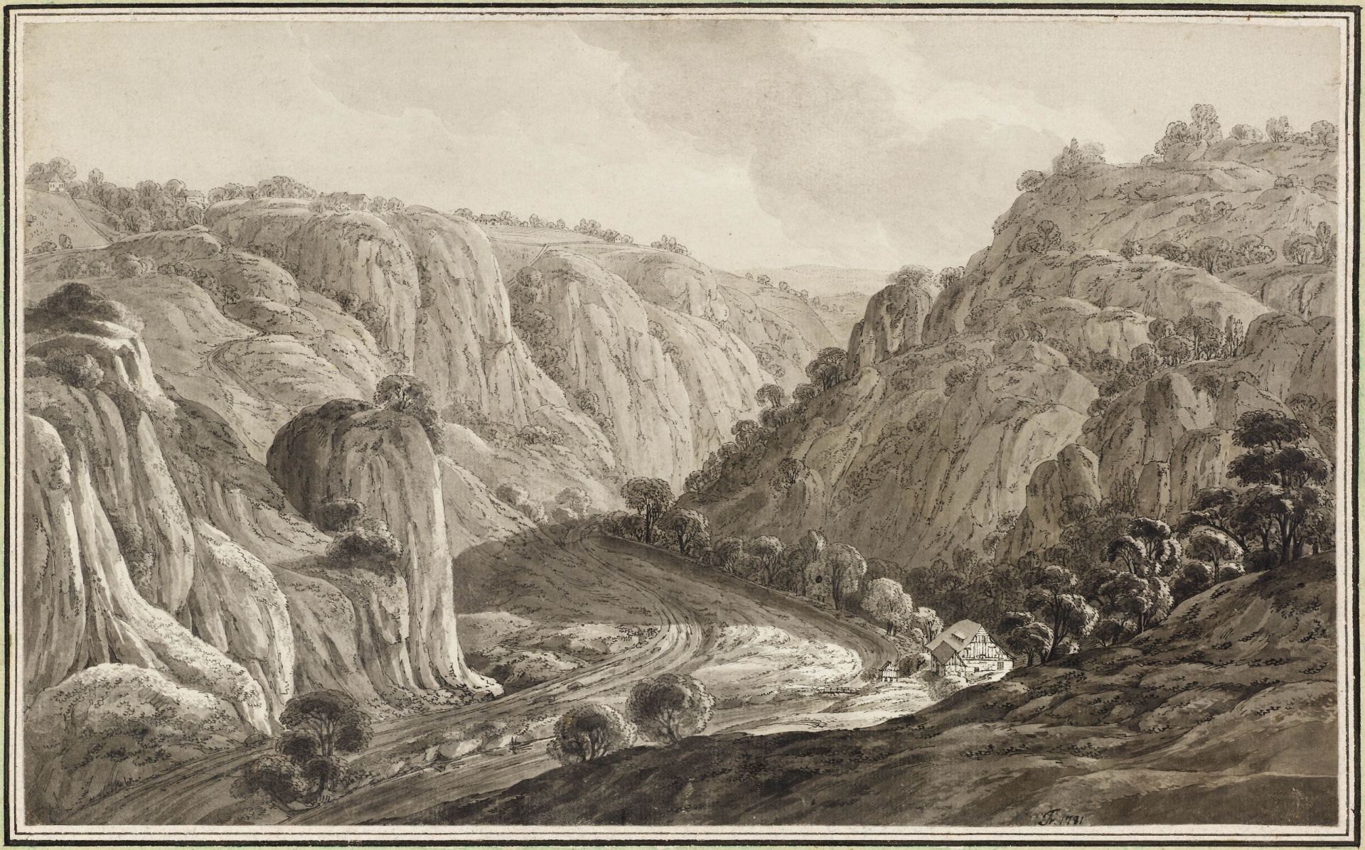 JOHANN HEINRICH TROLL(1756 Winterthur 1824)1. Der Plauenschen Grund bei Dresden; 2. Waldlandschaft - Image 2 of 3