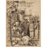 HEINRICH NÜSCHELER (ZUGESCHRIEBEN)(1550 Zürich 1616)Ein Papst lässt sich seine Füße vom Kaiser