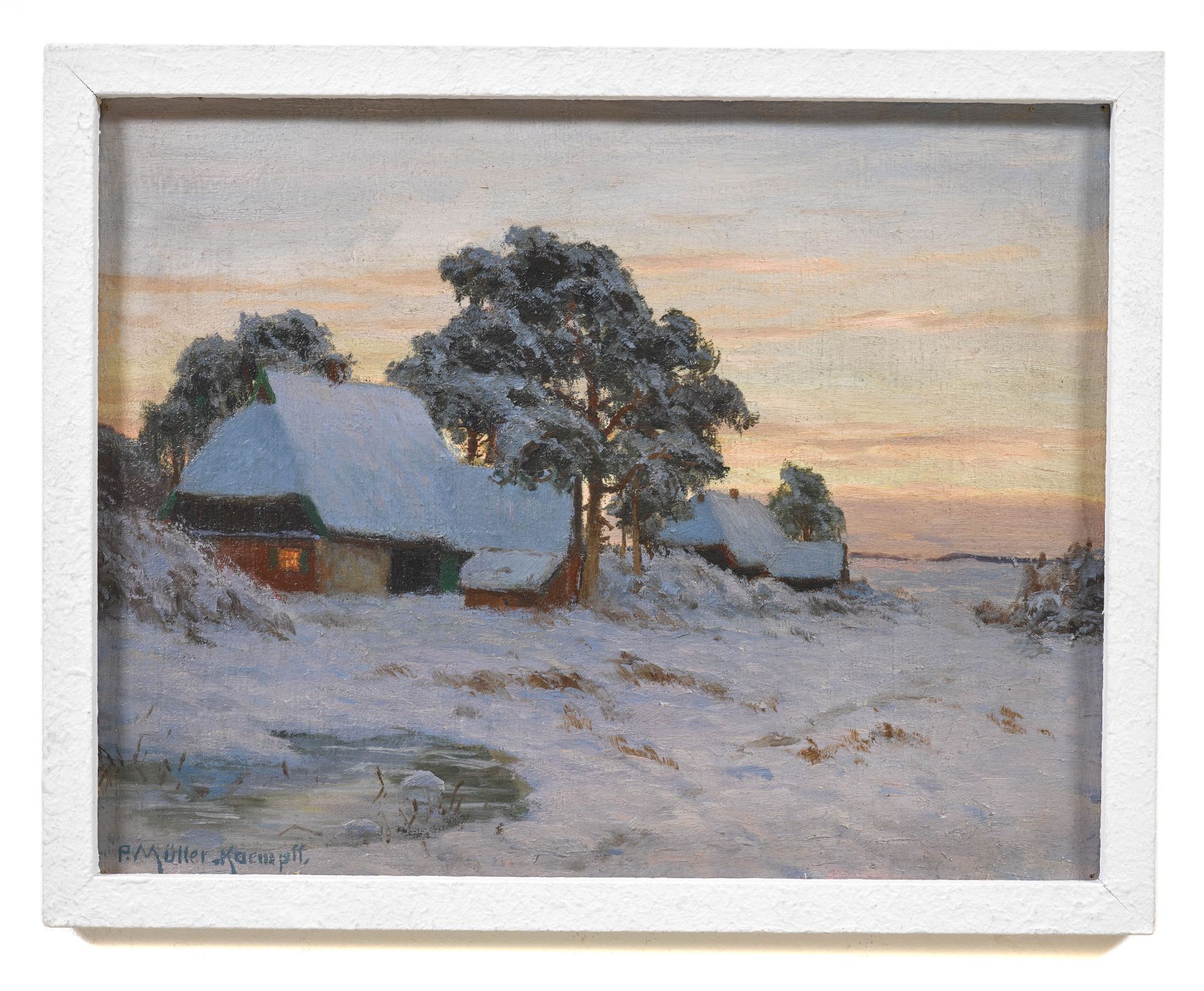 PAUL MÜLLER-KAEMPFF(Oldenburg 1861–1941 Berlin)Winterlandschaft.Öl auf Leinwand.Unten links - Image 2 of 2