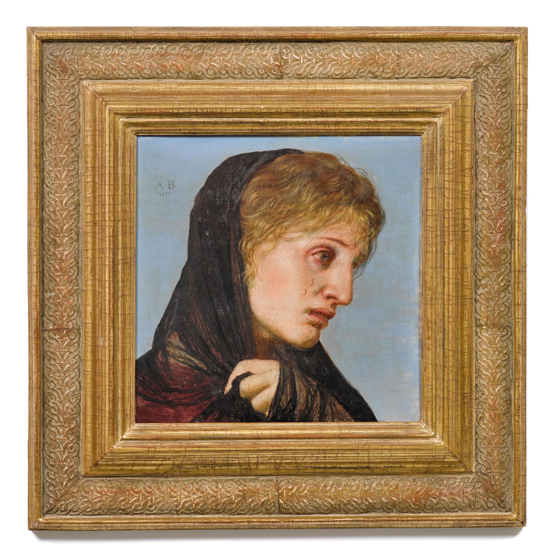 ARNOLD BÖCKLIN(Basel 1827–1901 San Domenico bei Fiesole)Büssende Maria Magdalena. 1895.Tempera auf - Image 2 of 2