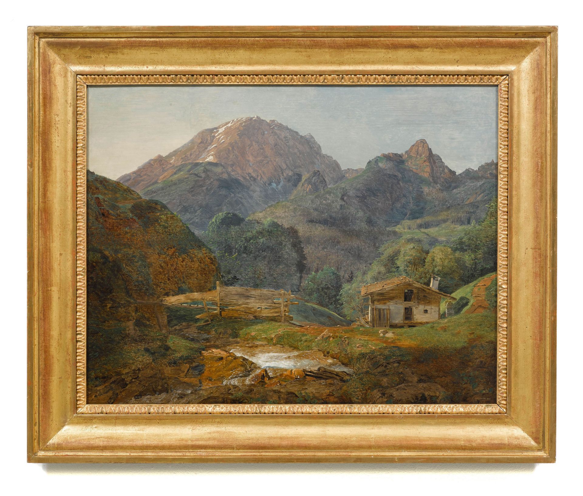 FERDINAND GEORG WALDMÜLLER(Wien 1793–1865 Helmstreitmühle)Der Watzmann in der Ramsau von seiner - Image 2 of 2