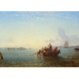 FÉLIX FRANÇOIS ZIEM(Beaune 1821–1911 Paris)Venise - pêcheurs tirant leurs filets.Öl auf Leinwand.