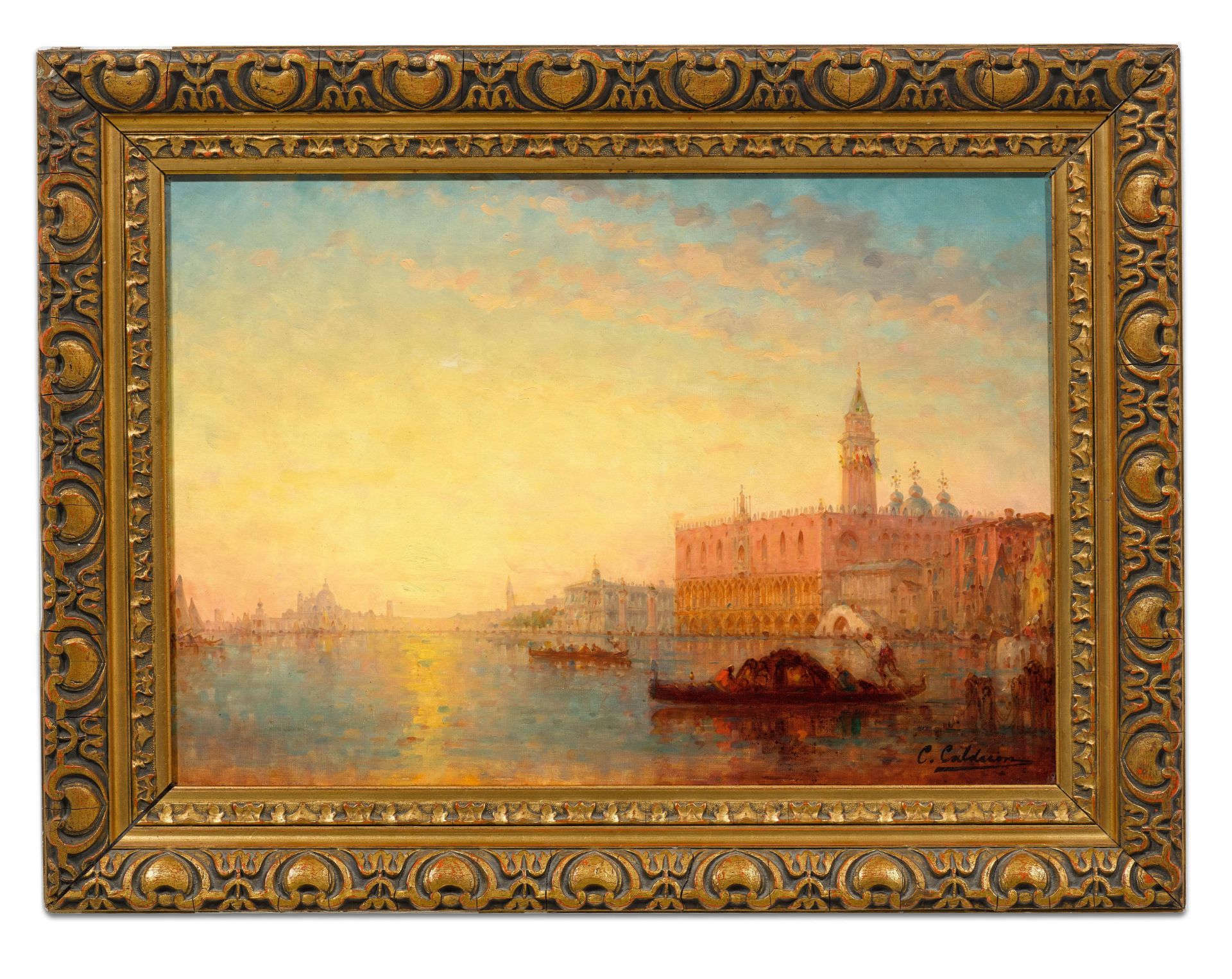 CHARLES-CLÉMENT CALDERON(1870 Paris 1906)Ansicht von Venedig.Öl auf Leinwand.Unten rechts - Image 2 of 2