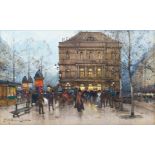 EUGÈNE GALIEN-LALOUE(Paris 1854–1941 Chérence)Sortie du théâtre de l‘Ambigu-Comique, Boulevard Saint