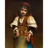 ÉTIENNE ADOLPHE PIOT(c. 1825 Digoin c. 1910)Bildnis eines jungen Mädchens in Tracht.Öl auf