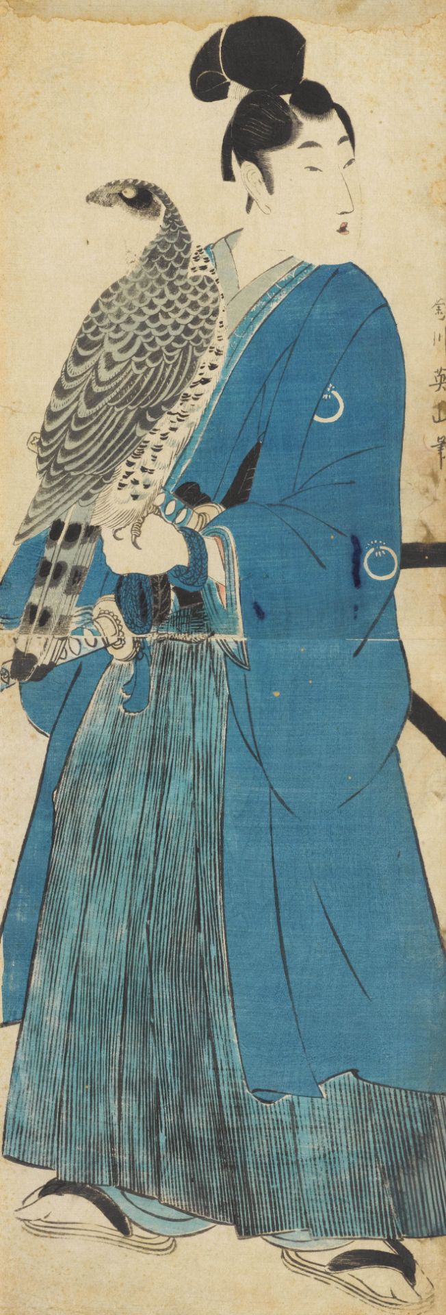 A WOODBLOCK PRINT BY KIKUGAWA EIZAN (1787-1867).