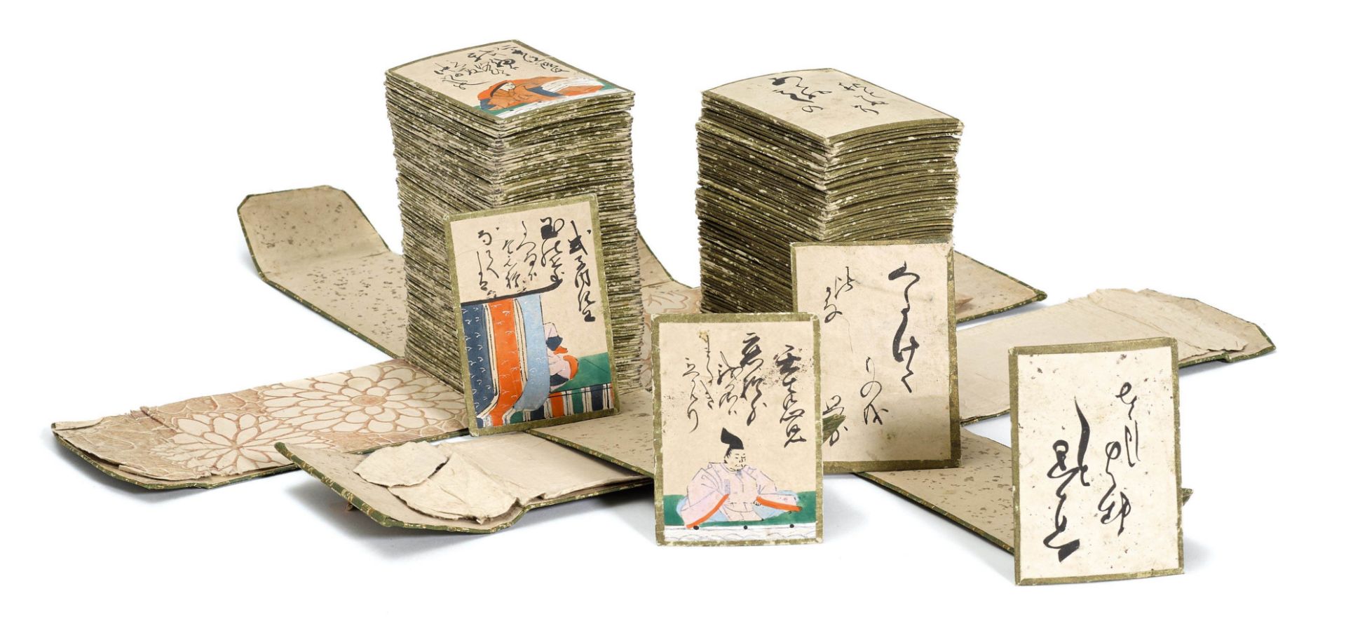 A SET OF HYAKUNIN ISSHU UTAGARUTA (PLAYING CARDS).