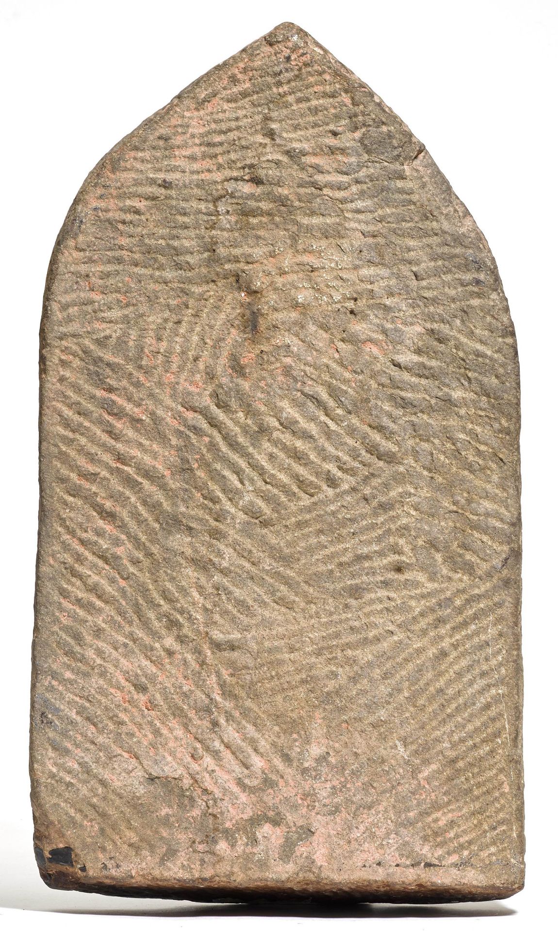 A BLACK STONE STELE OF SURYA. - Image 4 of 5