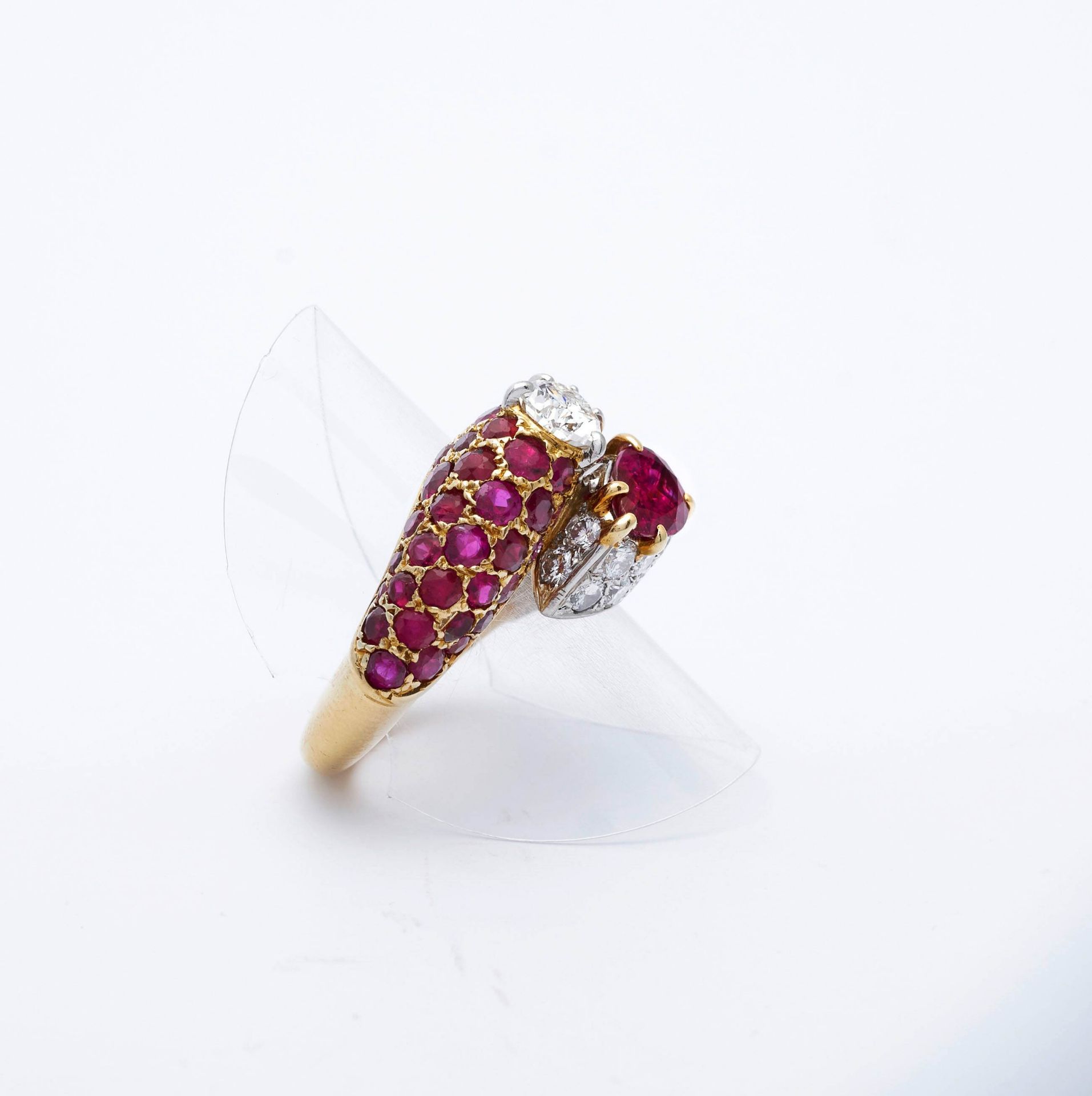 RUBY AND DIAMOND RING, BY CARTIER. - Image 5 of 8