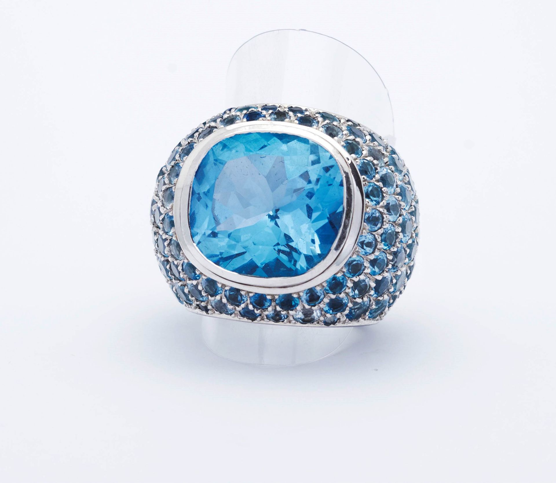 TOPAZ AND GOLD RING, BY MAJO FRUITHOF. - Image 4 of 5