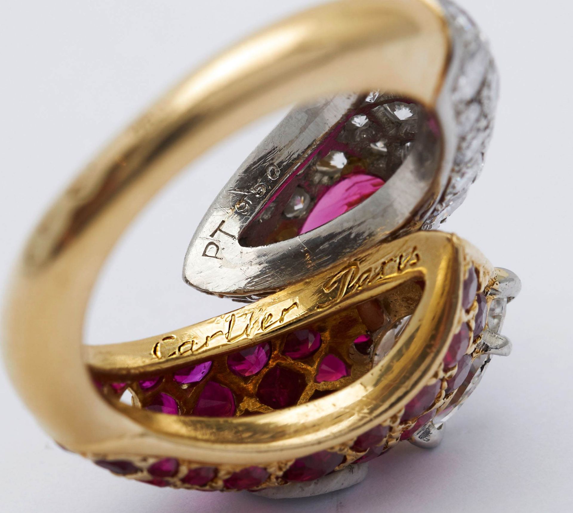 RUBY AND DIAMOND RING, BY CARTIER. - Image 6 of 8