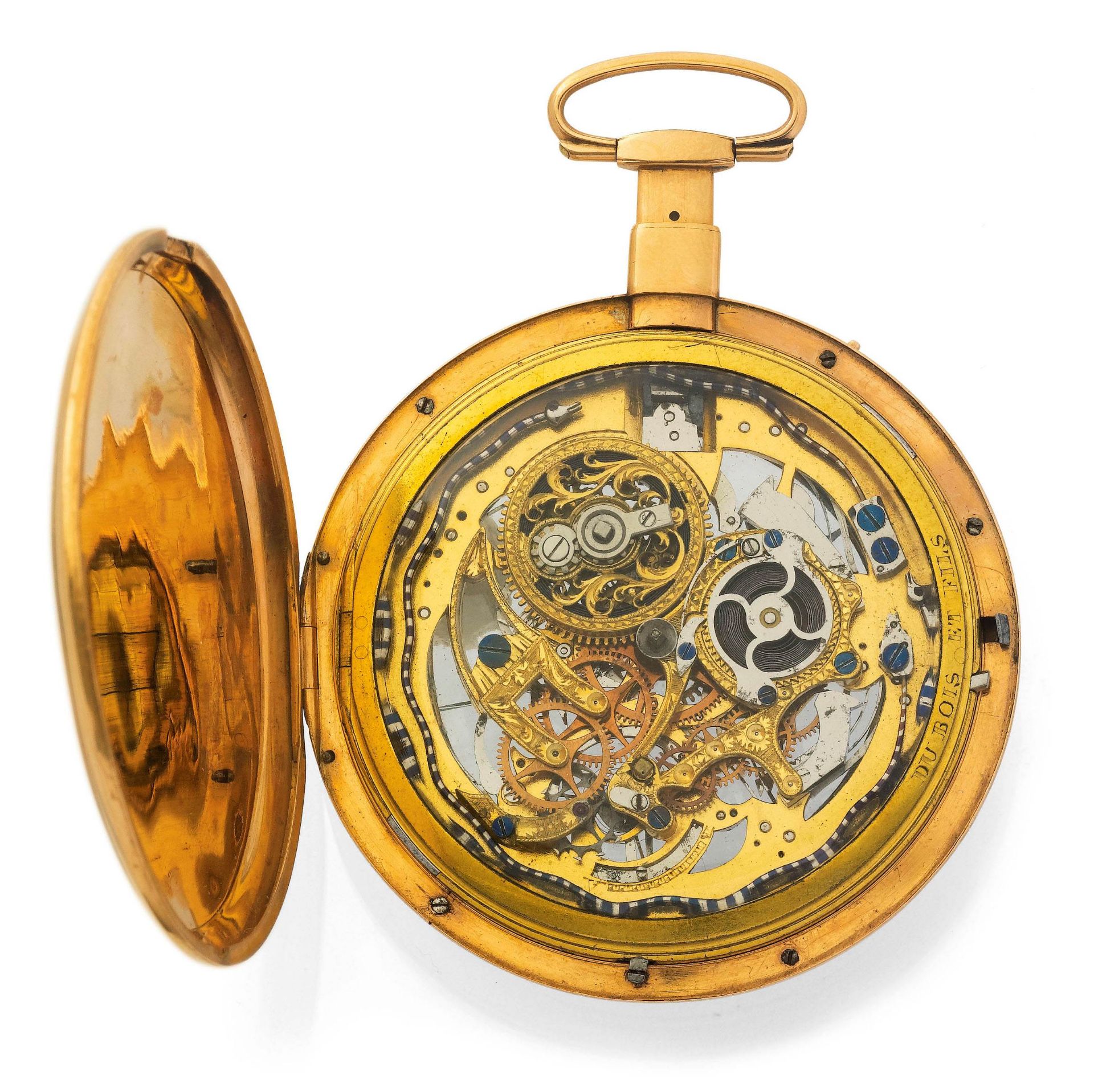 Du Bois & Fils, large and exceptional skeleton watch with 1/4-repeater, Le Locle ca. 1810. - Image 2 of 3