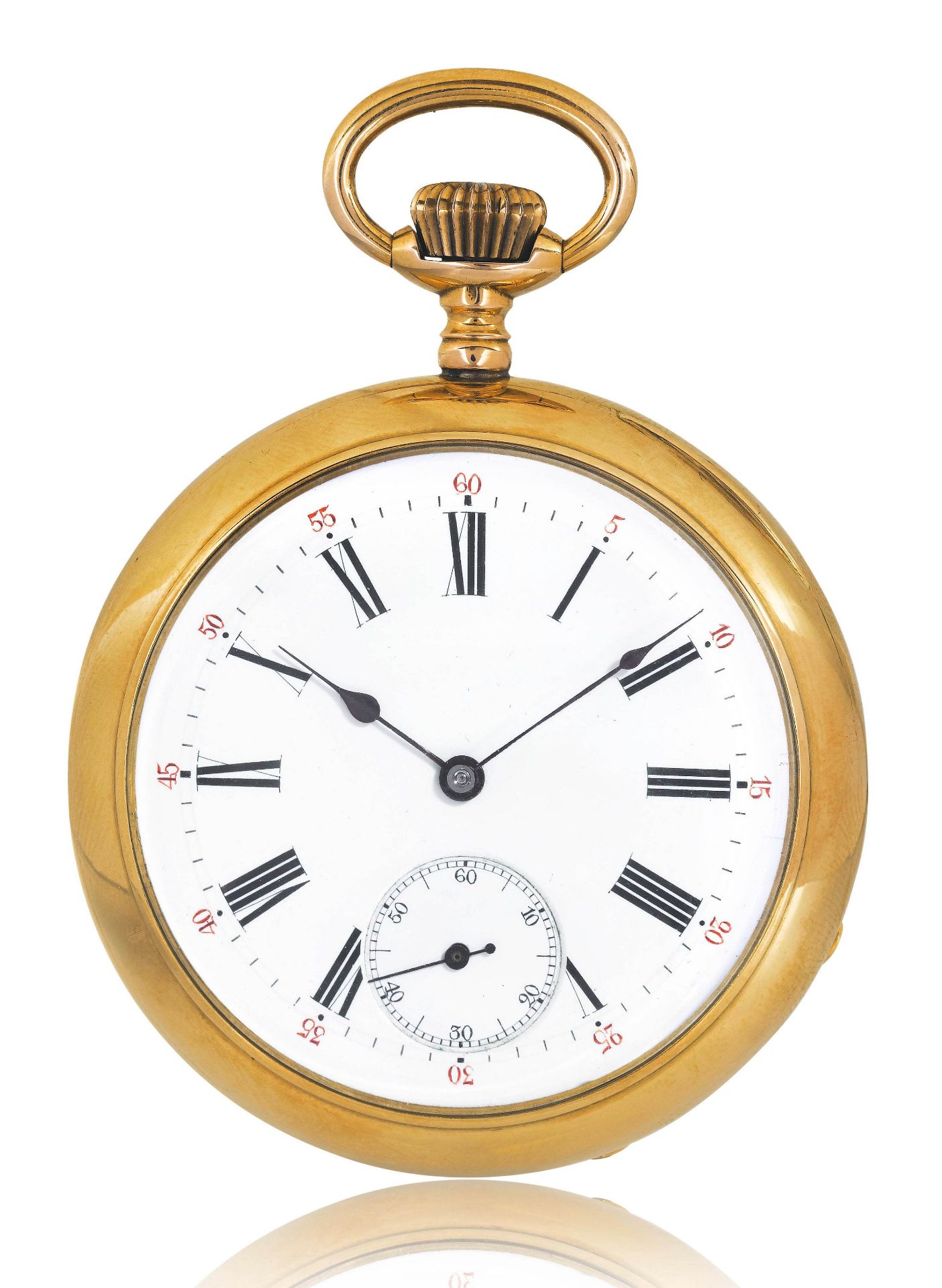 Seltene und feine Taschenuhr mit Anker-Tourbillon, unsigniert. - Bild 2 aus 2