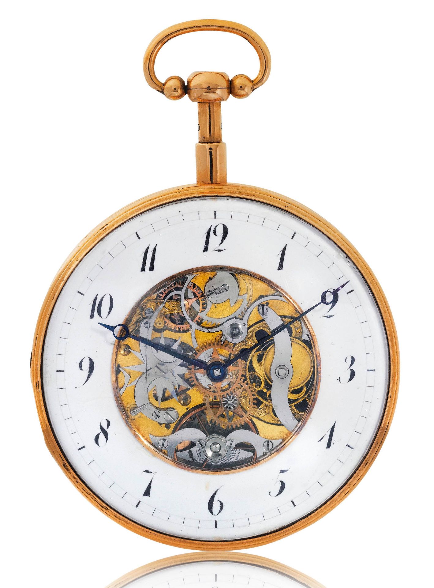 Vaucher Fréres, rare, attractive, large skeleton watch with minute repeater, ca. 1780.