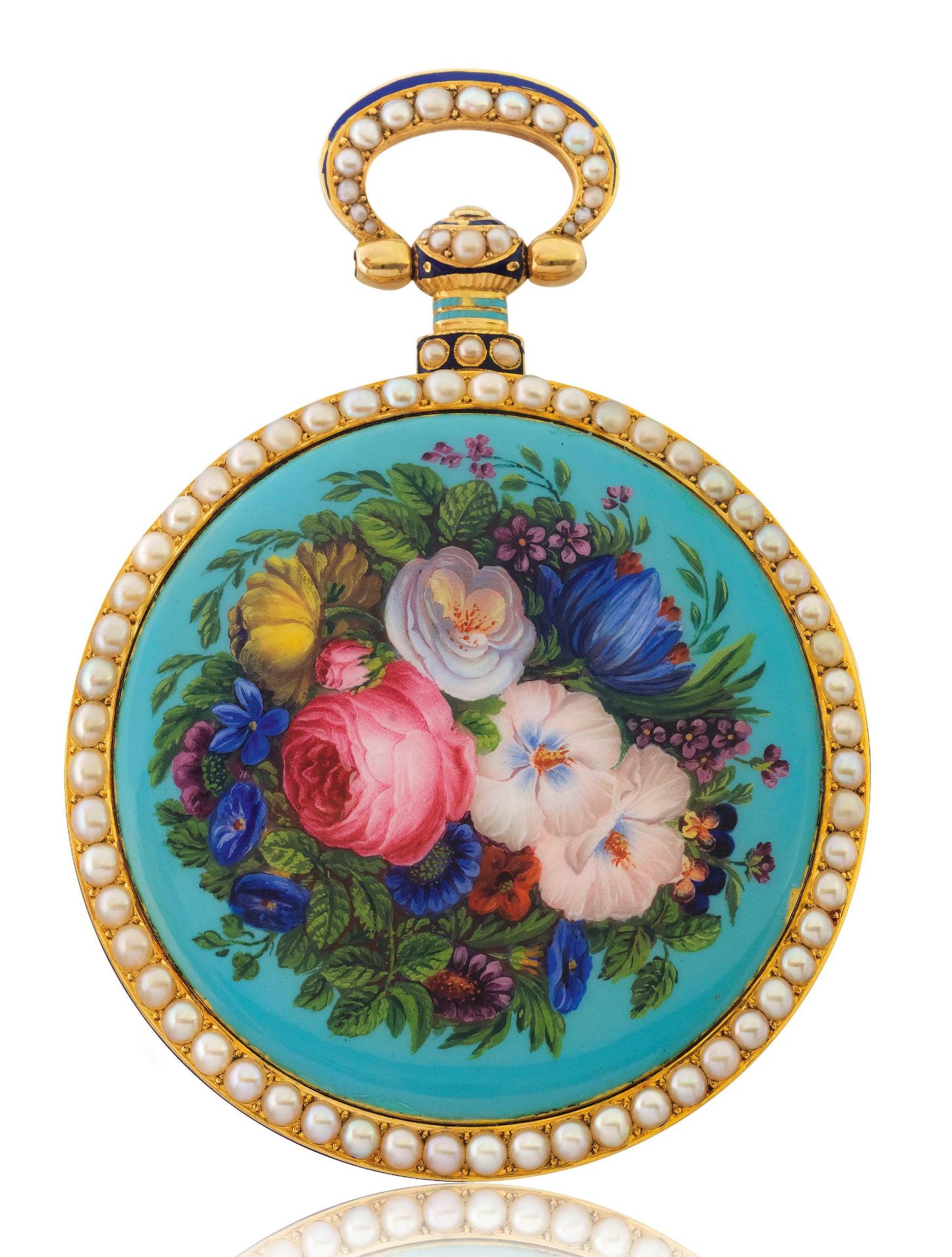 Voumard, seltene und grosse Gold-Emailtaschenuhr für den Chinesischen Markt, ca. 1800.