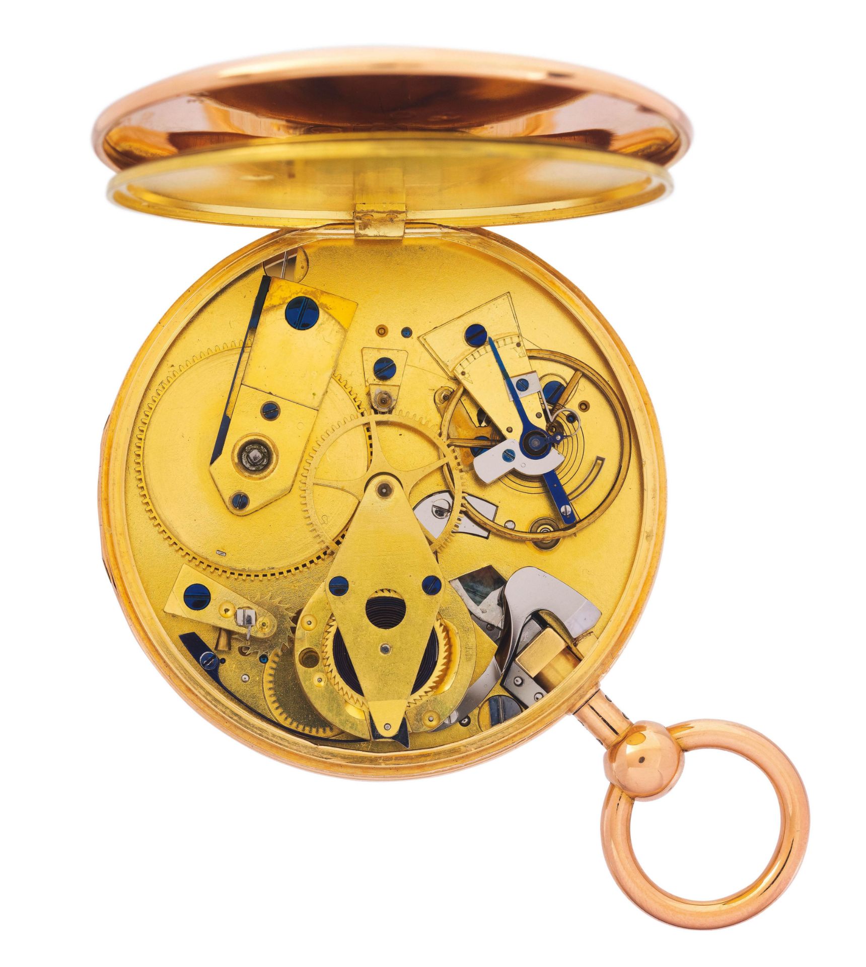 Breguet, sehr seltene Repetitions-Taschenuhr à Toc, ca. 1805. - Bild 3 aus 5