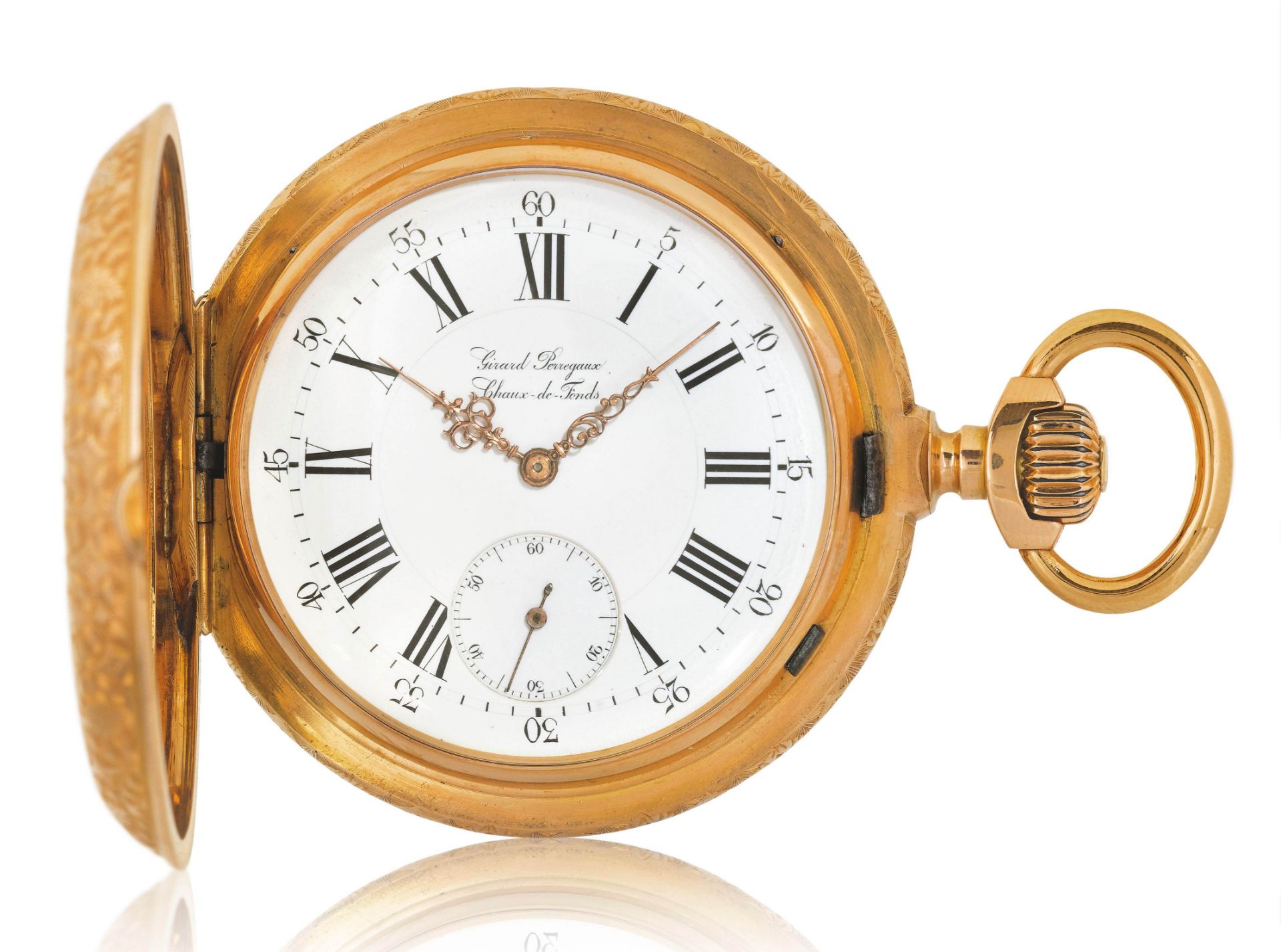 Girard Perregaux, schwerer und seltener Taschen-Chronometer, ca. 1880.