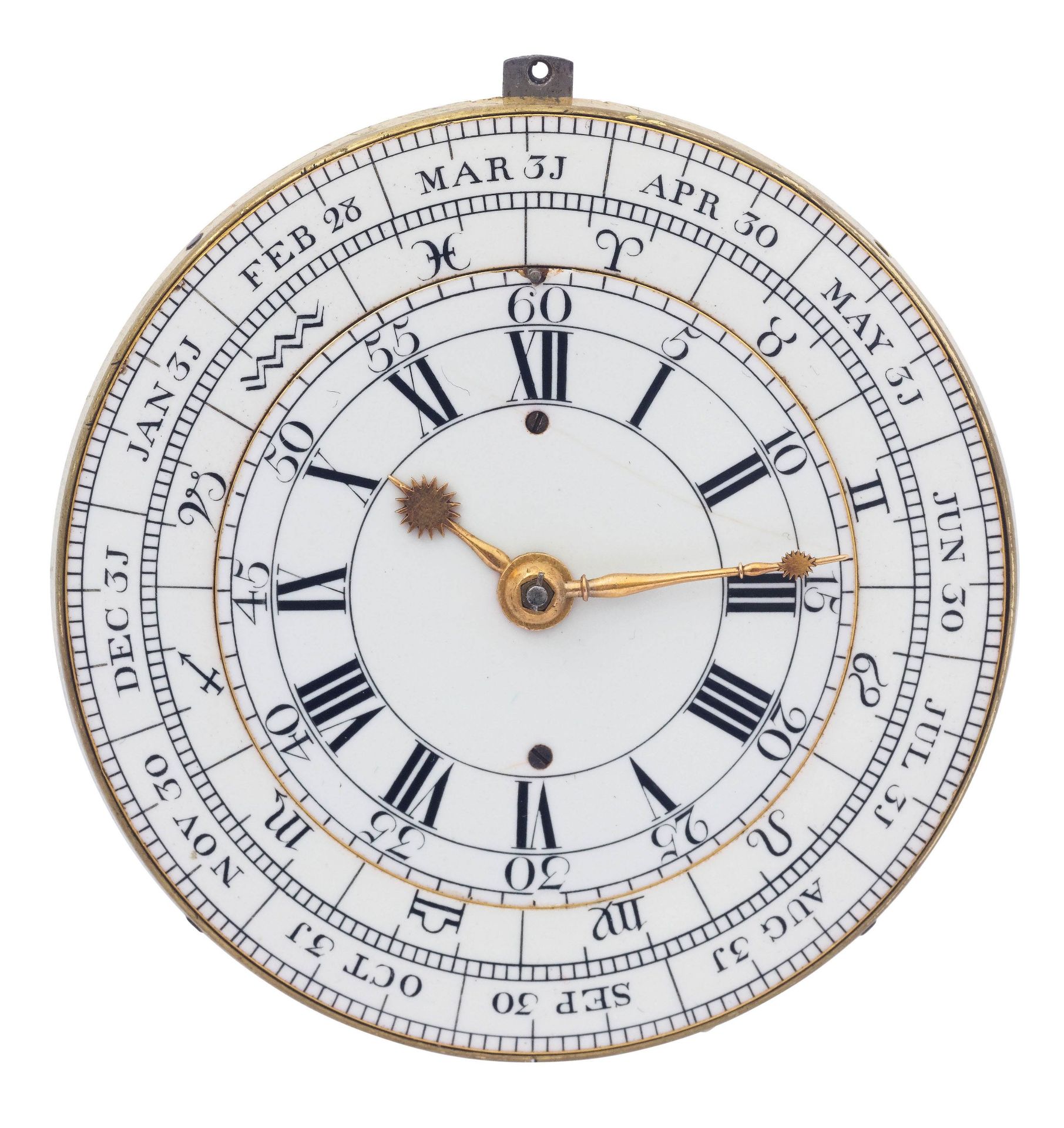 Thomas Mudge, technically and historically significant astronomical movement with double dial, equat