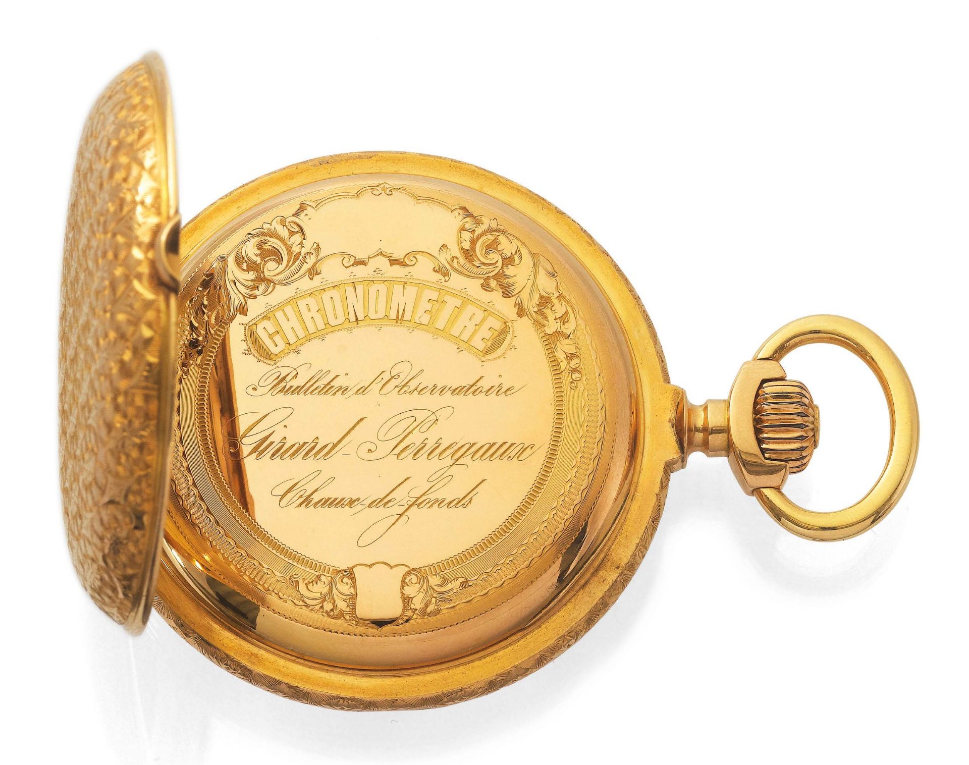 Girard Perregaux, schwerer und seltener Taschen-Chronometer, ca. 1880. - Bild 3 aus 8