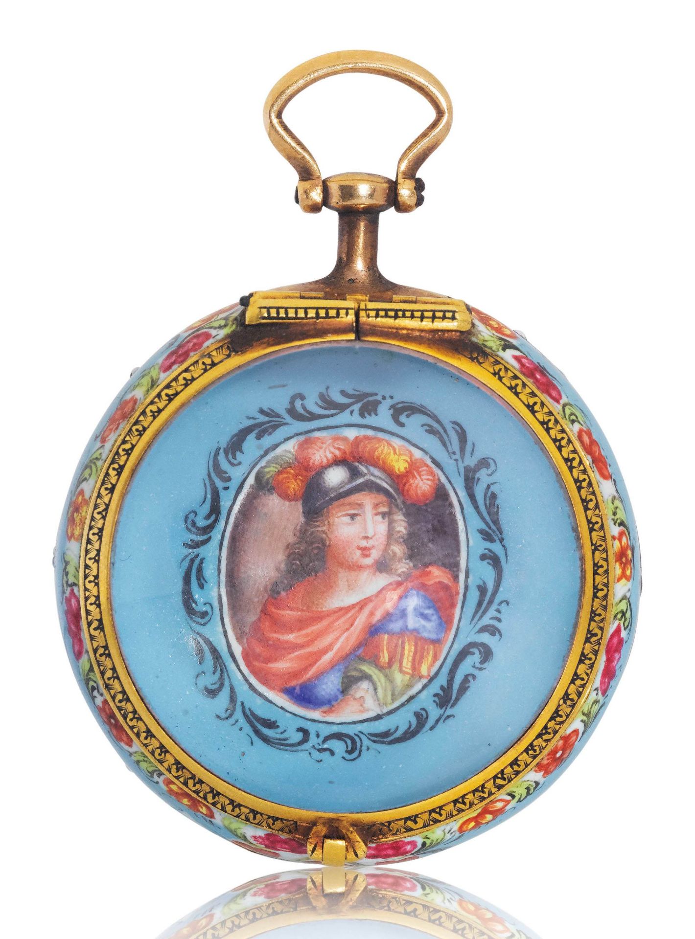 Exceptionally fine and rare gold enamel case  (French School) ca. 1650. - Image 2 of 3