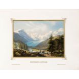 GRAUBÜNDEN -Huber, C[aspar].Album von St. Moritz in Oberengadin Ct. Graubünden. Mit gest. kolor.