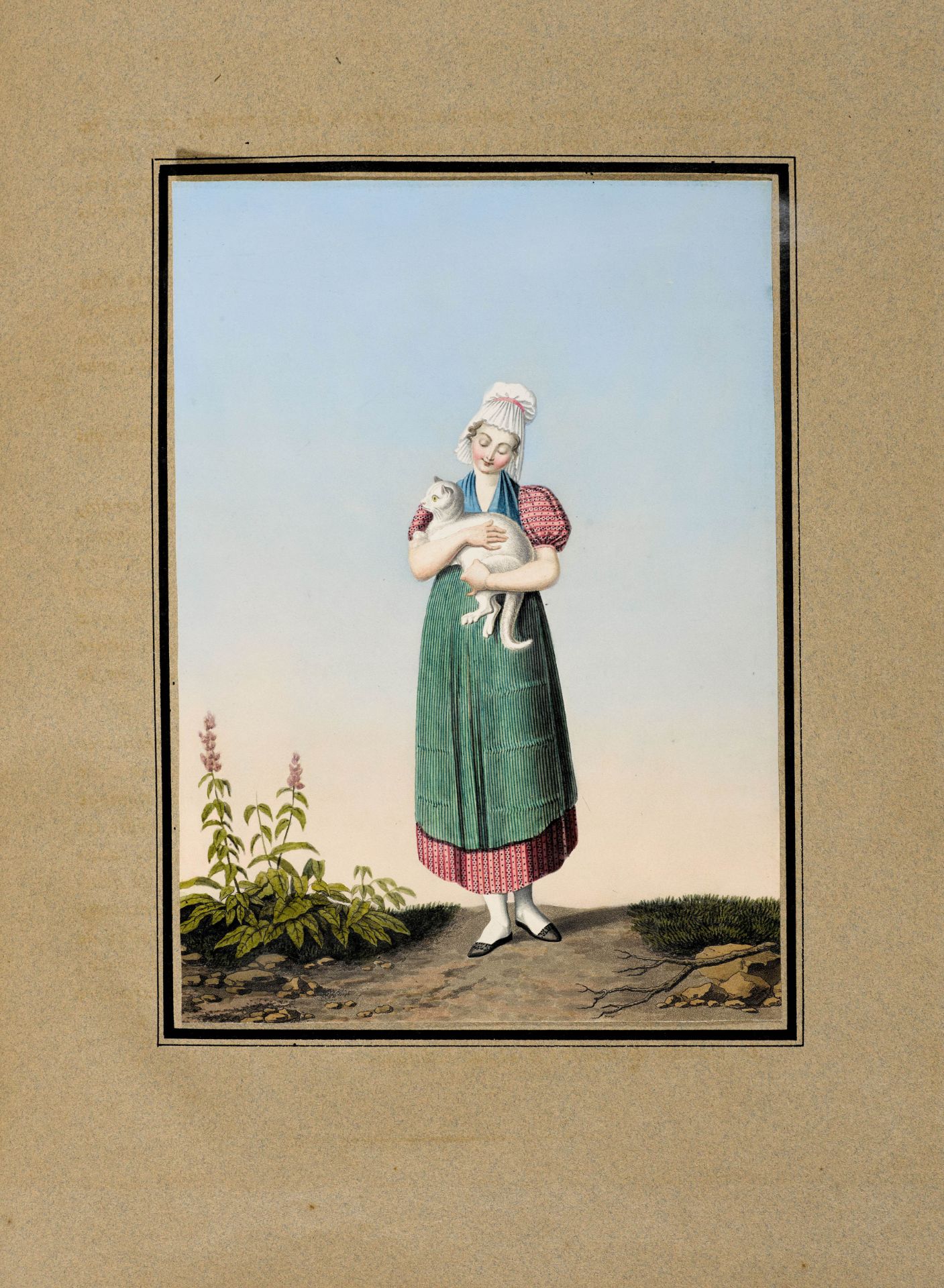 Locher, [Johann Emanuel].Recueil de portraits et costumes suisses les plus élégants, usités dans les - Image 2 of 2