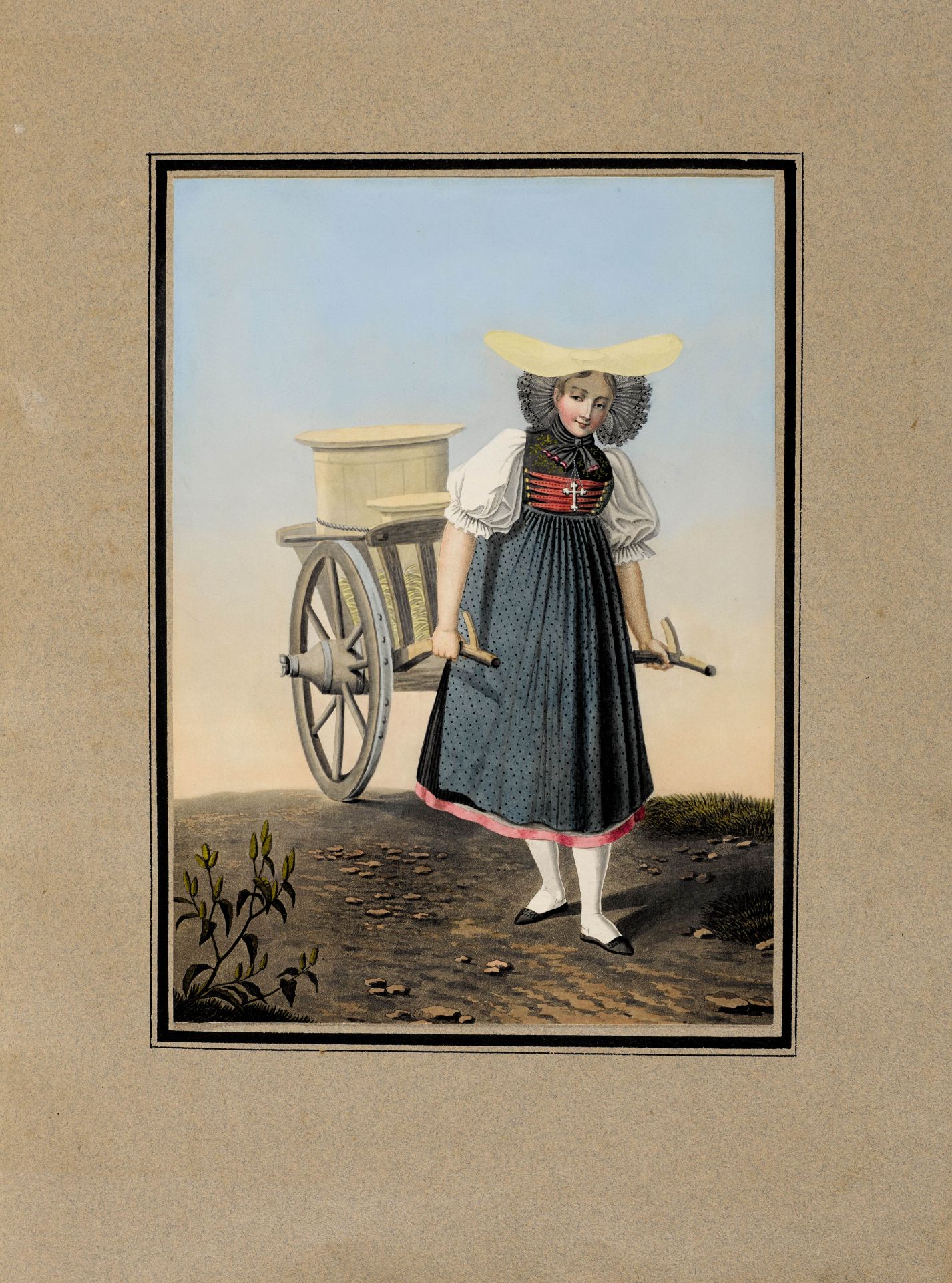 Locher, [Johann Emanuel].Recueil de portraits et costumes suisses les plus élégants, usités dans les