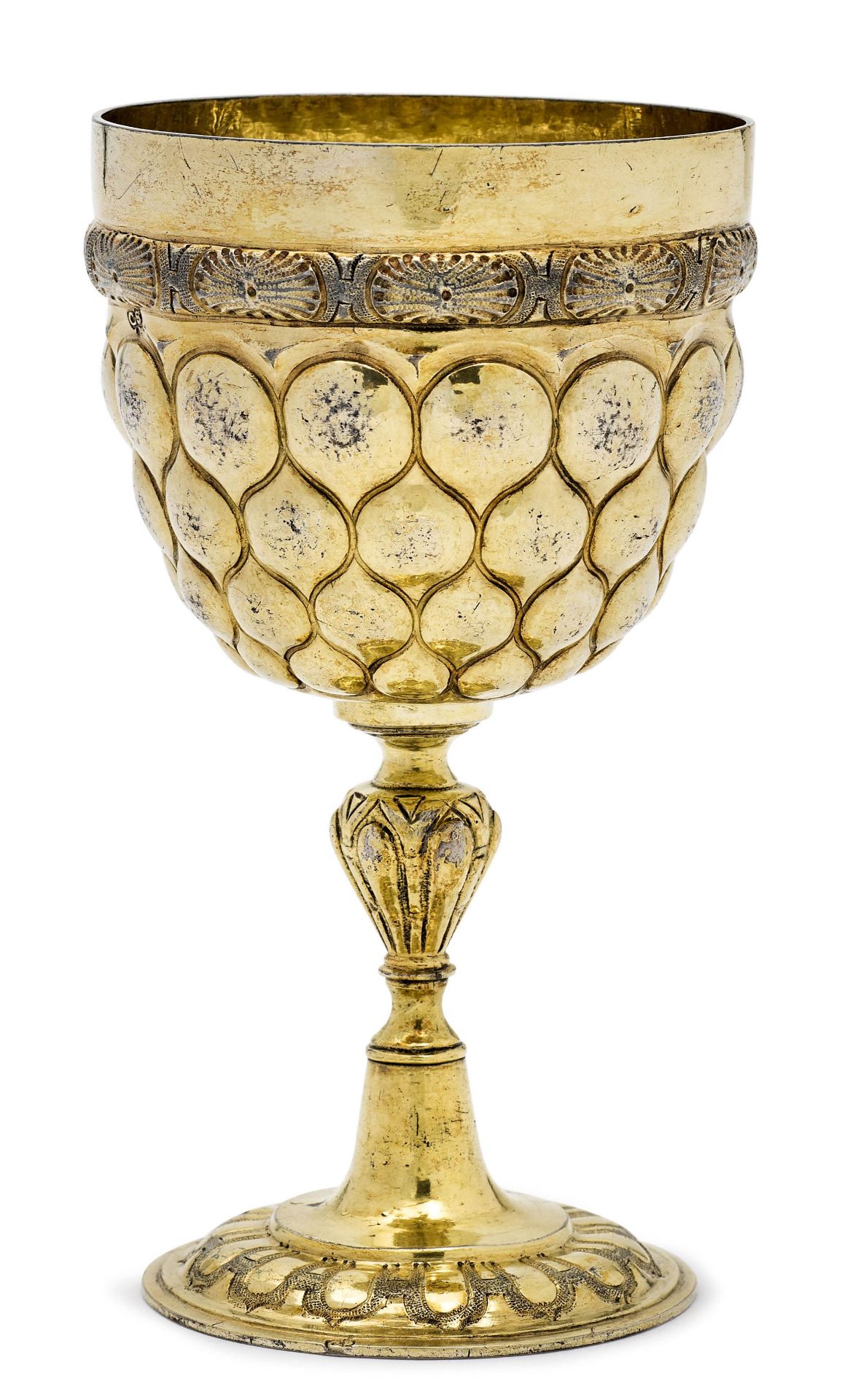 A SILVER-GILT “BUCKELPOKAL” CUP