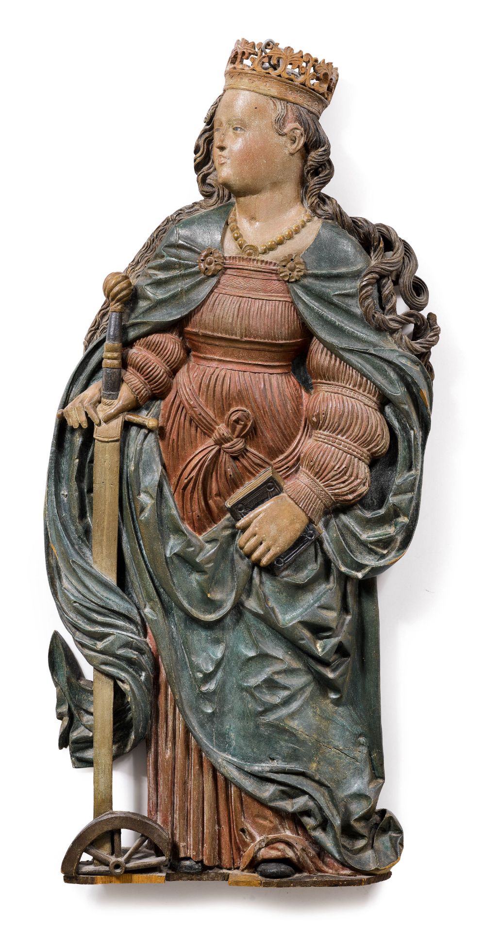 RELIEF FIGURE OF SAINT CATHERINE