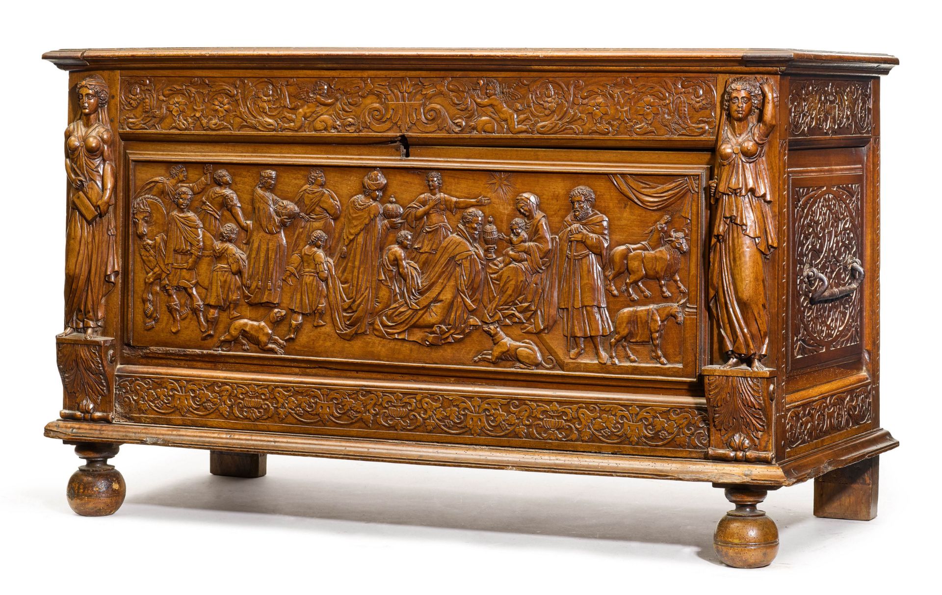 LARGE CARVED CHEST