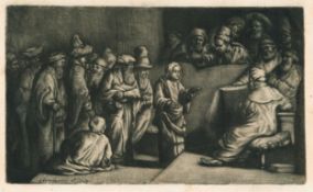 Rembrandt Harmensz. Van Rijn – Der stehende Jesusknabe inmitten der Schriftgelehrten