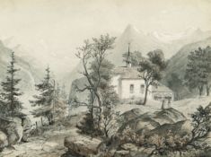 Anton Hansch – Kirchlein im Gebirge