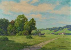 Jean Möhren – Landschaft mit Heuwagen