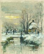 Louis Apol – Winterliche Landschaft am Bach