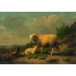 Eugène Verboeckhoven – Zwei Schafe mit Huhn