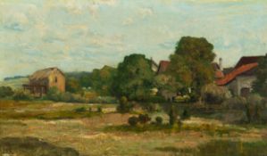 Max Hartwig – Bayerische Landschaft mit Häusern