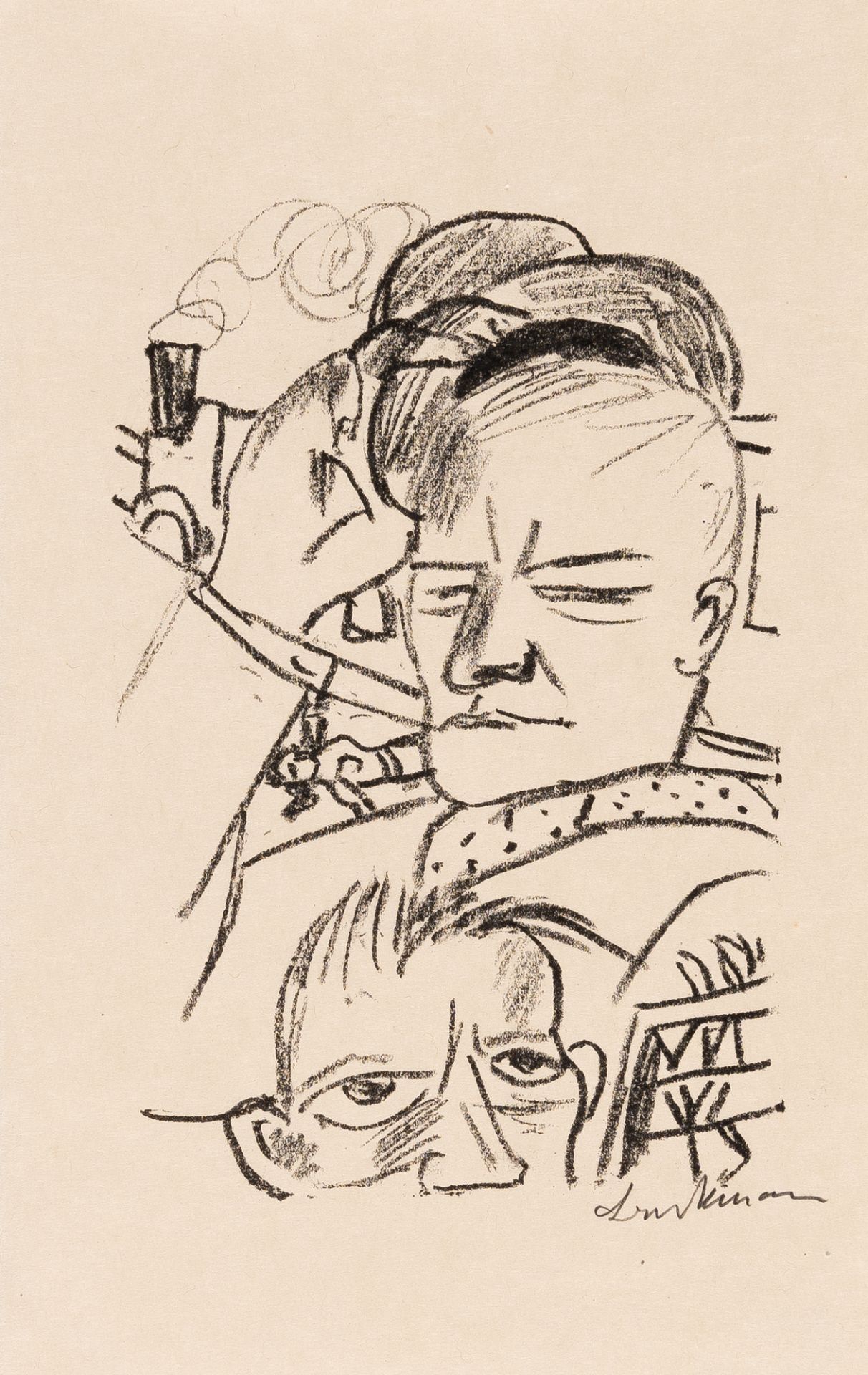 Max Beckmann – Illustration zu Szene 10 aus: Der Mensch ist kein Haustier