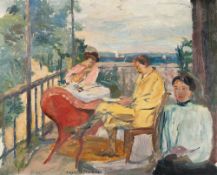 Max Mayrshofer – „Beim Tee“ (Auf der Terrasse, mit Blick auf den Starnberger See)