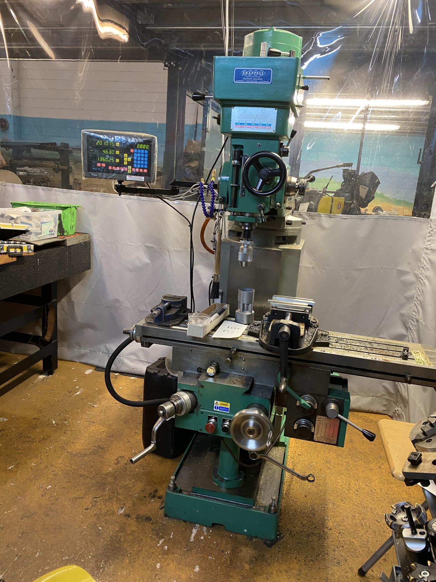 Elliott Milmor 10 Turret Milling Machine Serial No: 015807-119, complete with Sinpo - 3 Axis Dro - Image 2 of 17