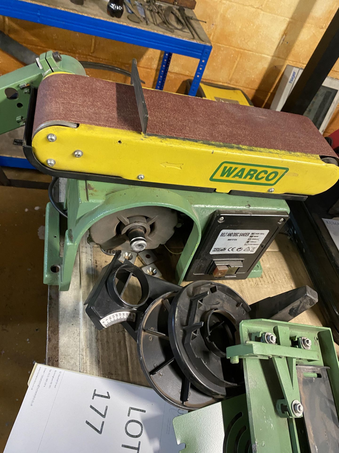 Warco Belt & Disc Sander MM1510A (Spares or Repairs) - Image 3 of 4