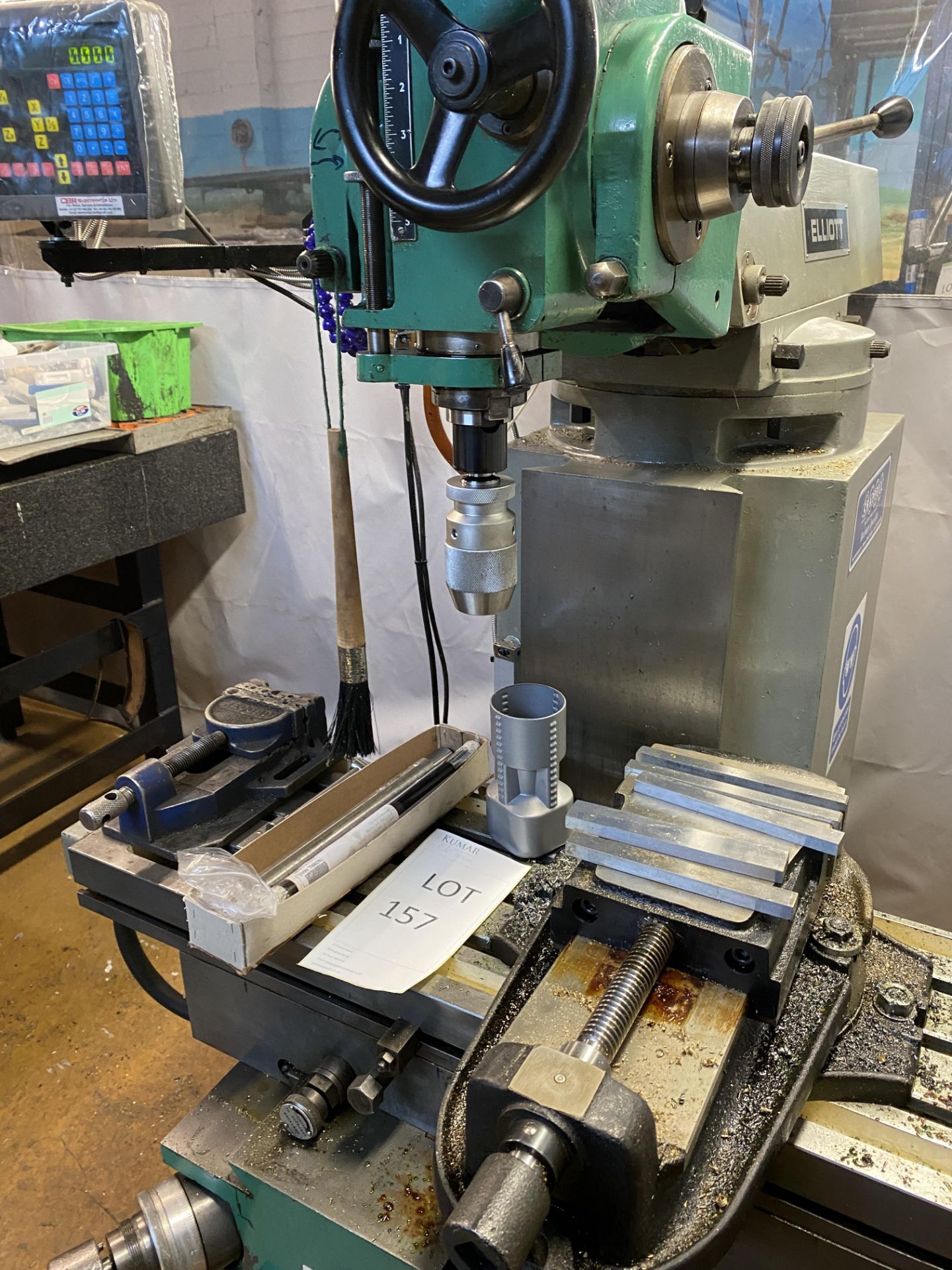 Elliott Milmor 10 Turret Milling Machine Serial No: 015807-119, complete with Sinpo - 3 Axis Dro - Image 6 of 17