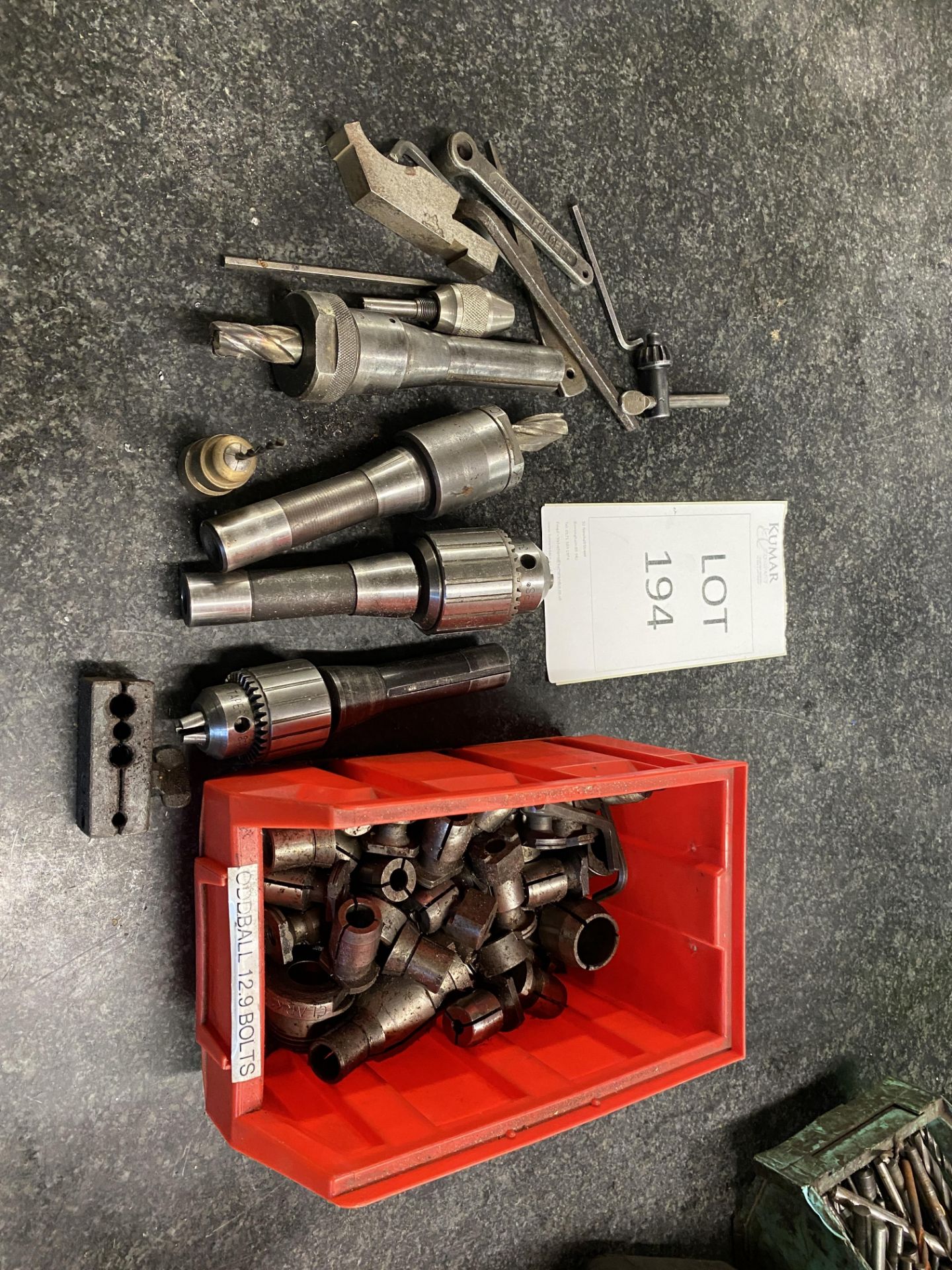 Assorted Drill Bits & Colletts as shown