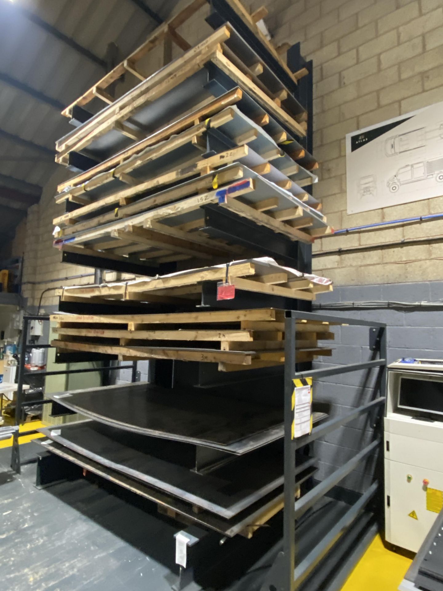 Heavy Duty Fir Tree Steel Rack - 8 Shelfs 2.6m wide x 2m deep x 5.4m height (Buyer To Remove with - Image 2 of 5