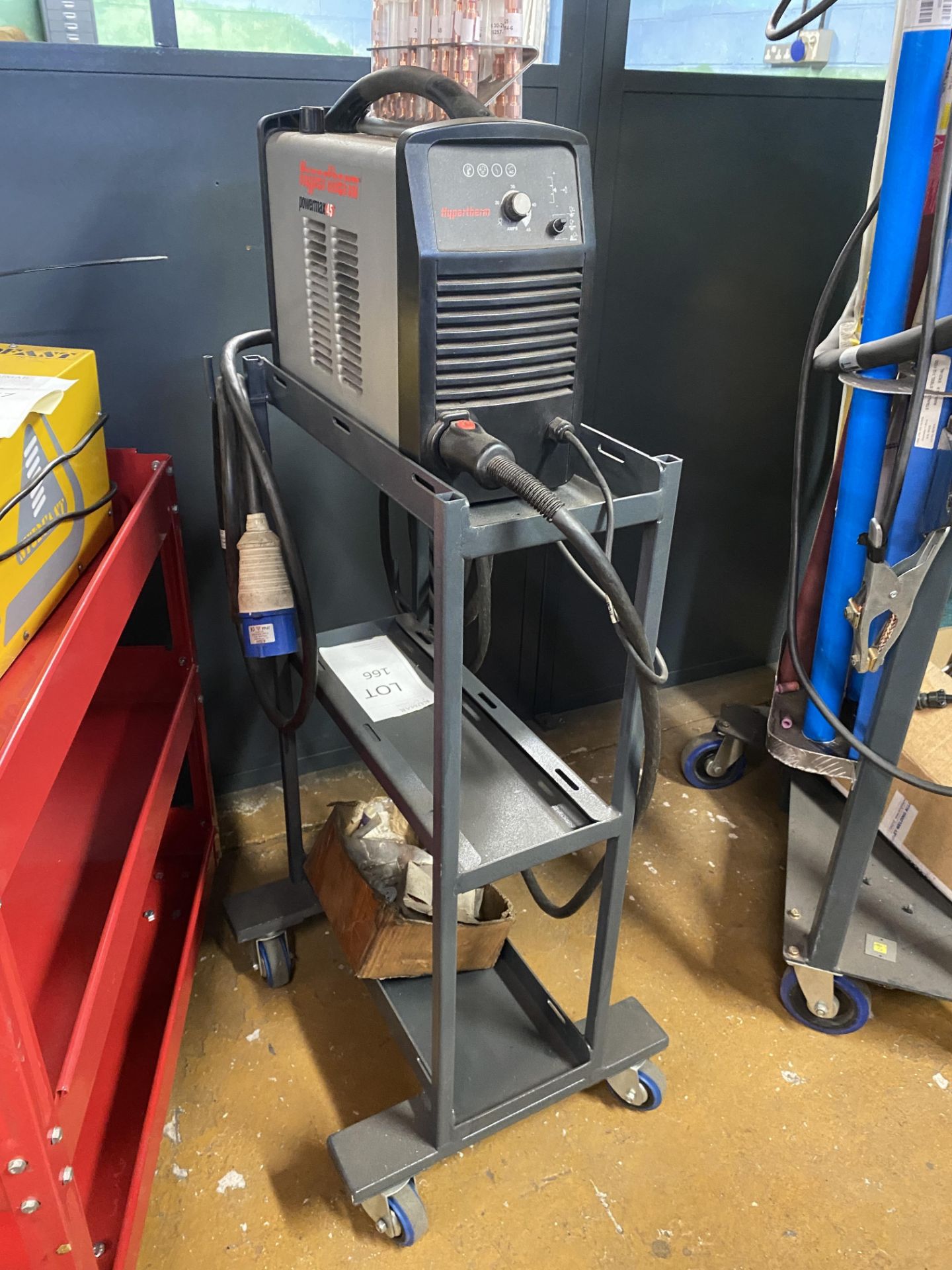 Hypertherm Powermax 45 Plasma Cutter with Trolley and Quantity of Consumable Parts/Tips Etc - Image 8 of 19