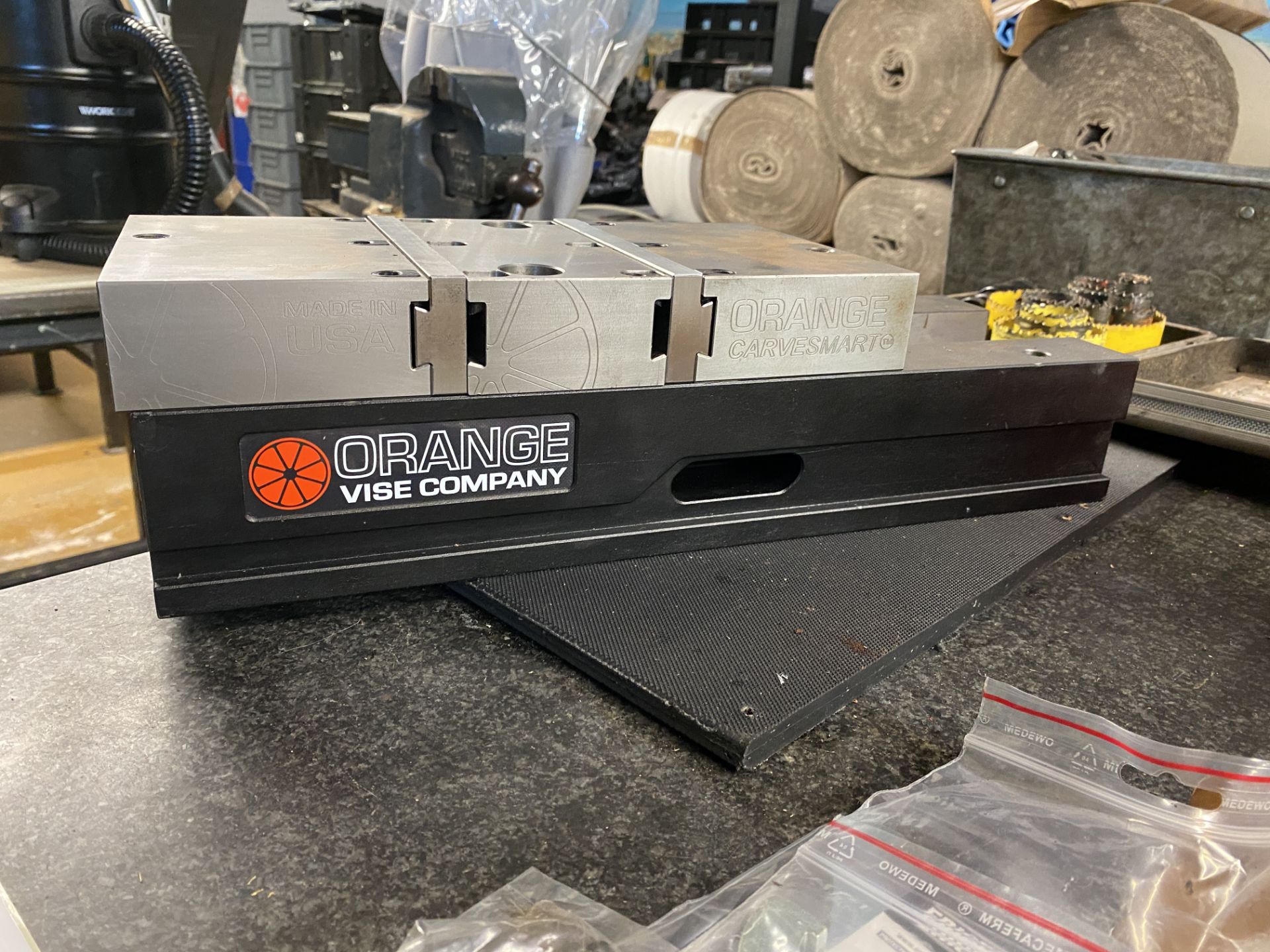 Orange Vise Company 6 x 17.5" CNC Machine Vice with Orange Carve Smart Quick Change Jaws, New - Image 7 of 9