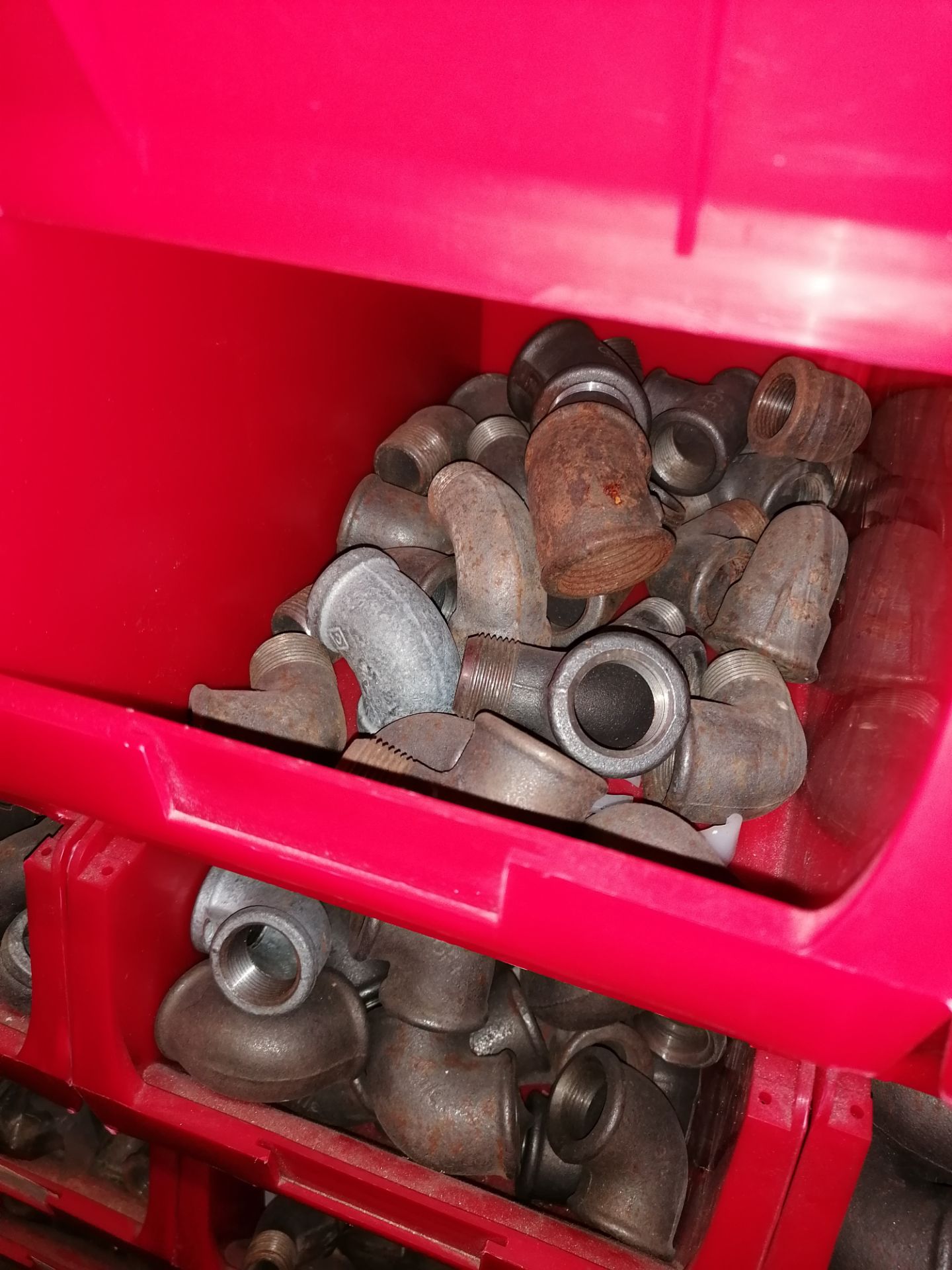 Circa 160 X medium plastic storage bins with contents as shown - Image 8 of 13